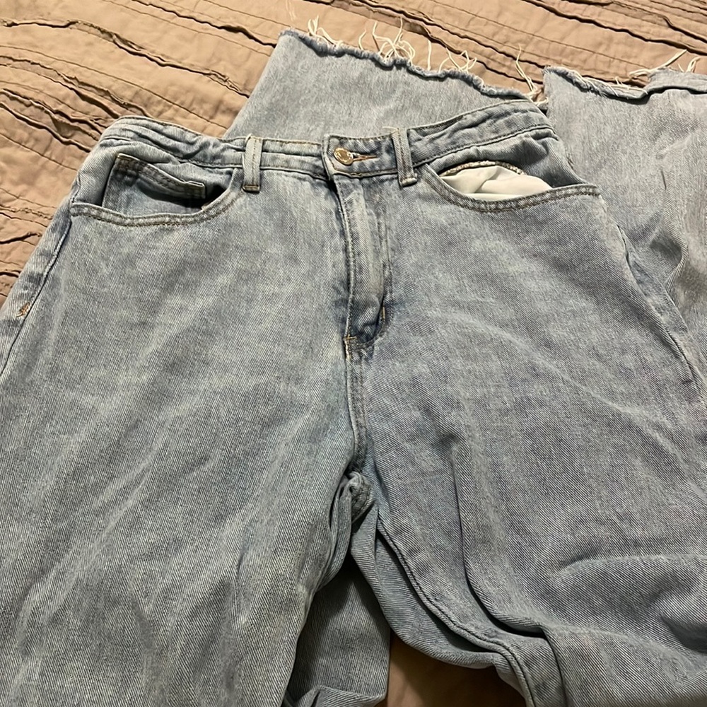 Light Washed Denim Jeans, Blue, SHEIN, Size S & XS
